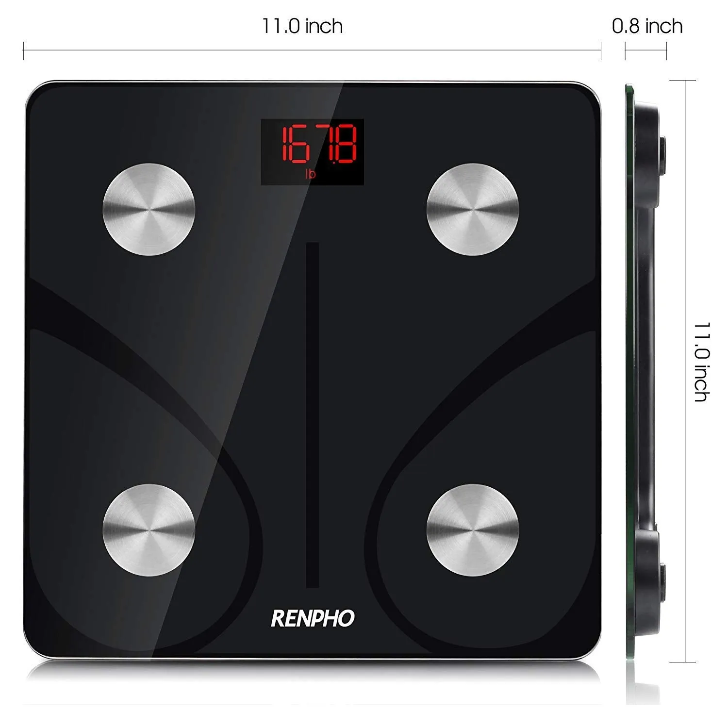 RENPHO Bluetooth Body Fat Scale, Digital Body Weight Bathroom Scales Weighing Scale with Smart BMI Scale, Body Composition Monitors with Smartphone App