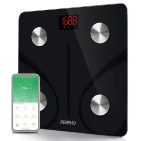 RENPHO Bluetooth Body Fat Scale, Digital Body Weight Bathroom Scales Weighing Scale with Smart BMI Scale, Body Composition Monitors with Smartphone App