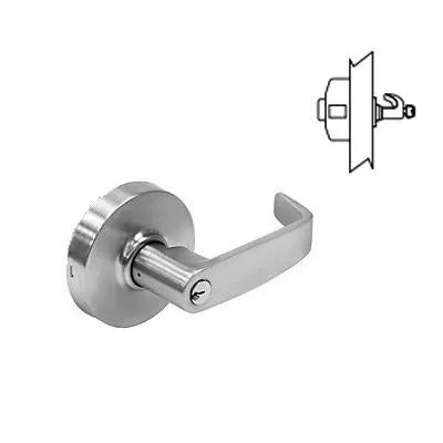 Sargent 88C-LL Key Outside Unlocks/locks Lever Trim - Exit Trim, L Rose, L Lever, works with 8888 multi-function exit devices, 26D Satin Chrome