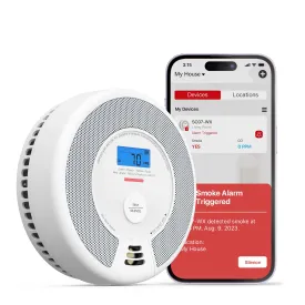 SC07-WX Smart Wifi Smoke & Carbon Monoxide Detector Combination Alarm with LCD