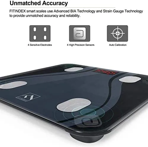 Smart Body Fat Scales, High Precision Bluetooth Scale including Smartphone App.