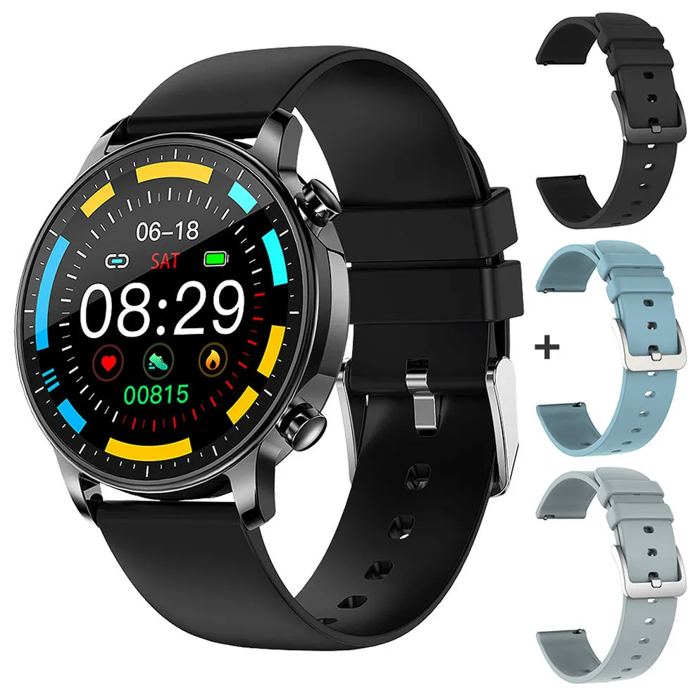 Smart Watch Men Full Touch Screen Blood Pressure IP67 Waterproof Fitness Tracker Smartwatch Women for iOS  Android