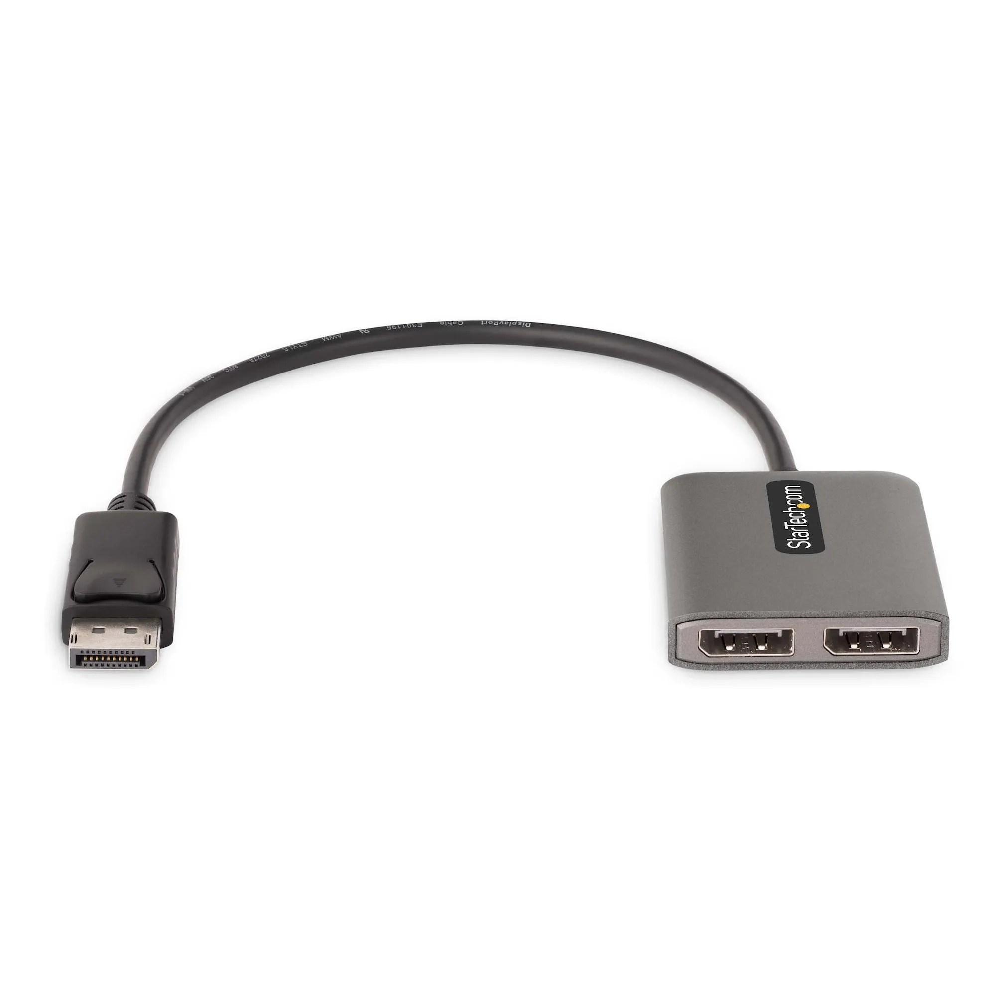 Startech.Com 2-Port Displayport Mst Hub, Dual 4K 60Hz, Dp To 2X Displayport Monitor Adapter, Dp 1.4 Multi-Monitor Video