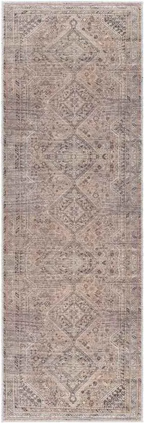 Tonganoxie Traditional Cider Washable Area Rug