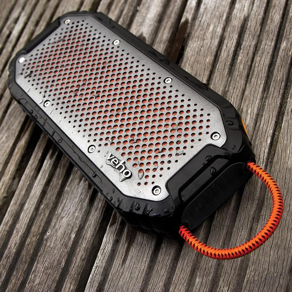 Veho MX-1 Water Resistant Rugged Bluetooth wireless Speaker with built-in power bank