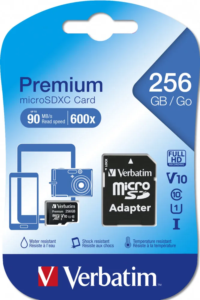 Verbatim Premium - Flash Memory Card - 256 Gb - Microsdxc Uhs-I