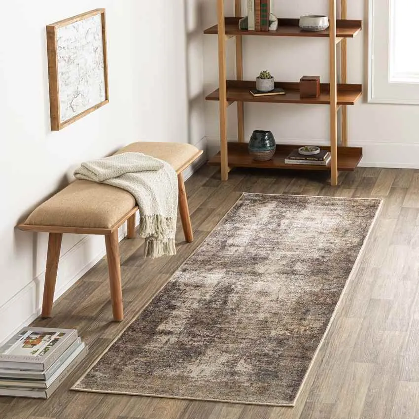 Walkerton Modern Mocha Washable Area Rug