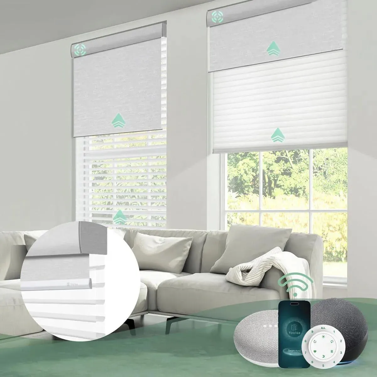 Yoolax Motorized Dual Roller Shades