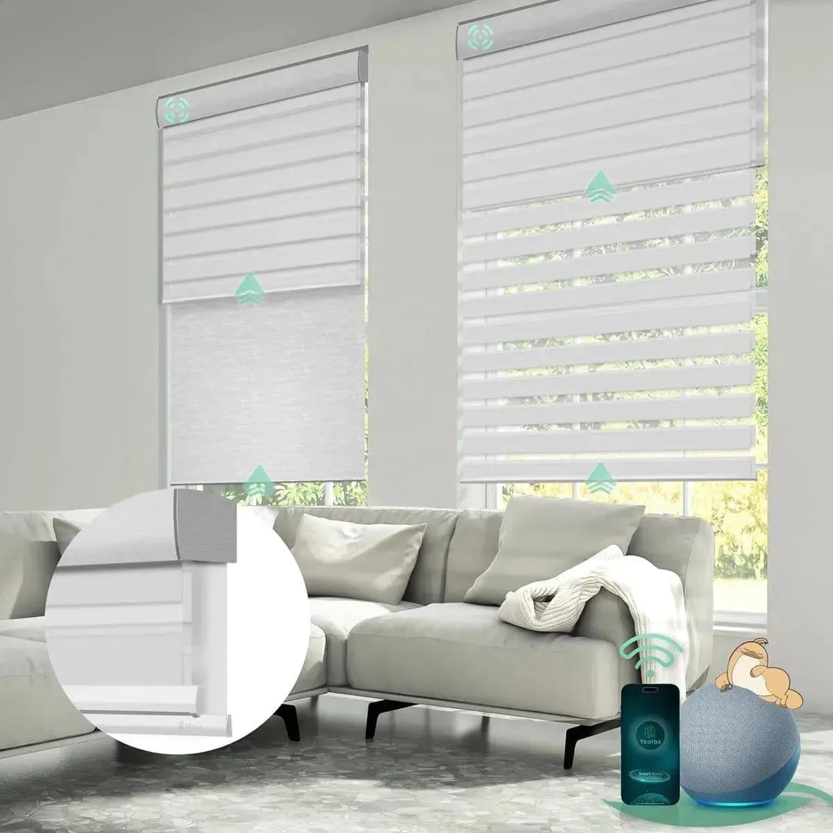 Yoolax Motorized Dual Roller Shades