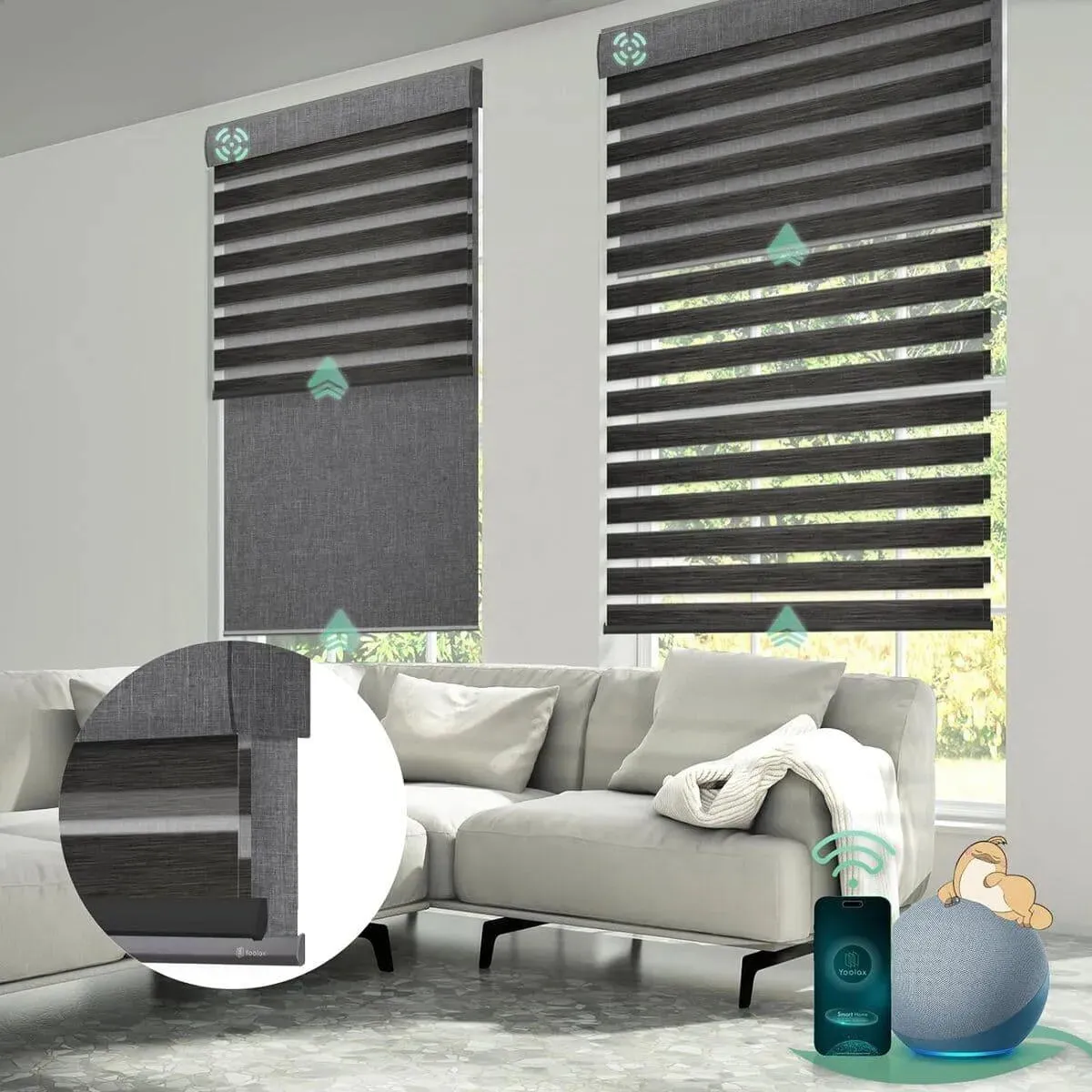 Yoolax Motorized Dual Roller Shades